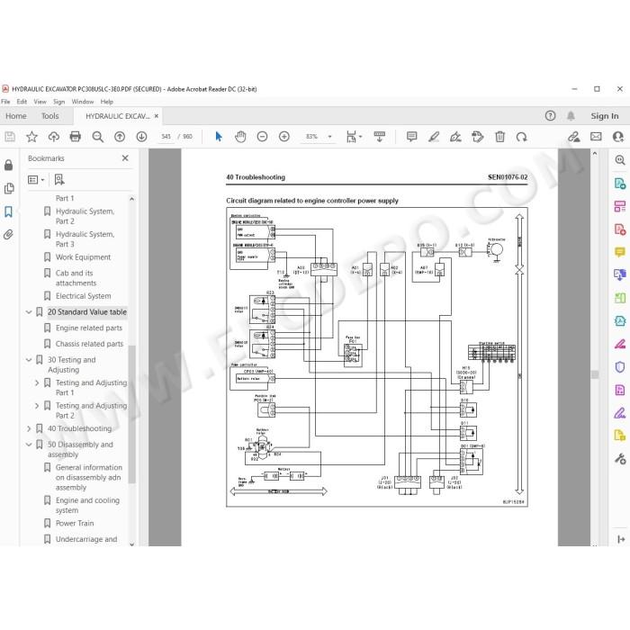 Komatsu Excavator PC308USLC-3E0 service & repair manual