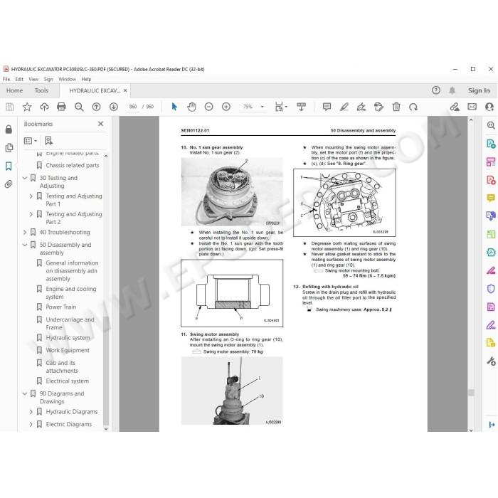 Komatsu Excavator PC308USLC-3E0 service & repair manual