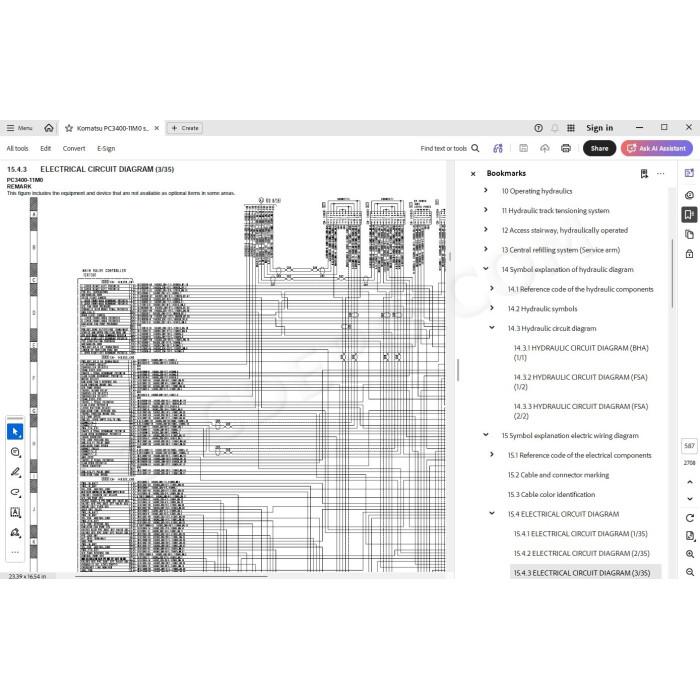 Komatsu Excavator PC3400-11M0 service & repair manual