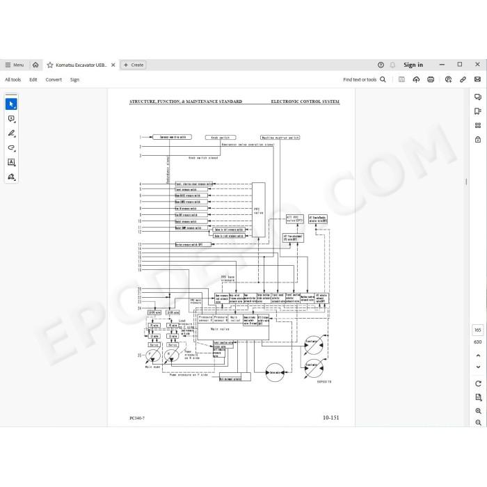Komatsu Excavator PC340LC-7K PC340NLC-7K service manual
