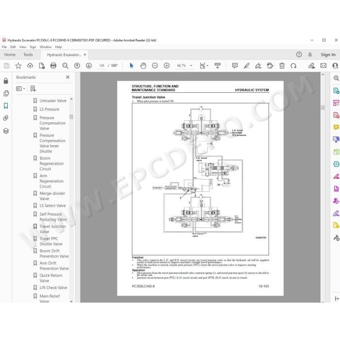 Komatsu Excavator PC350LC-8 PC350HD-8 service & repair manual