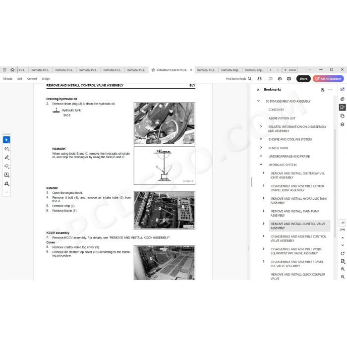 Komatsu Excavator PC360-11 PC360LC-11 PC360NLC-11 PC390HRD-11 service manual