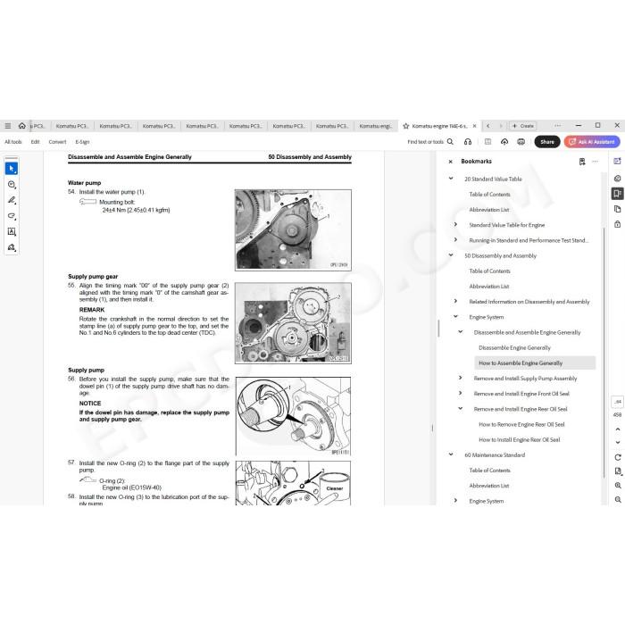 Komatsu Excavator PC360-11 PC360LC-11 PC360NLC-11 PC390HRD-11 service manual