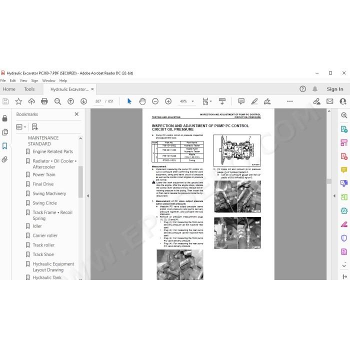 Komatsu Excavator PC360-7 service & repair manual