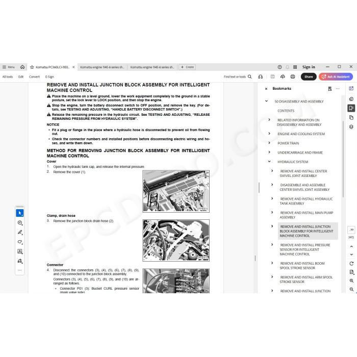 Komatsu Excavator PC360LCI-11E0 PC360NLCI-11E0 service manual