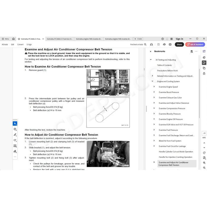 Komatsu Excavator PC360LCi-11 service manual