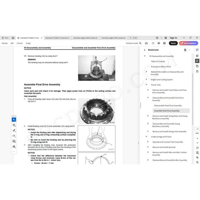Komatsu Excavator PC360LCi-11 service manual