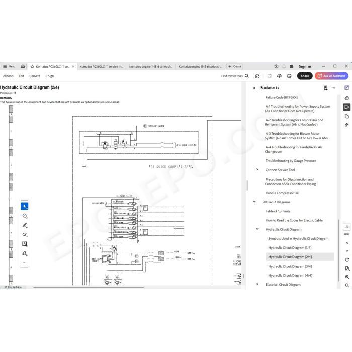 Komatsu Excavator PC360LCi-11 service manual