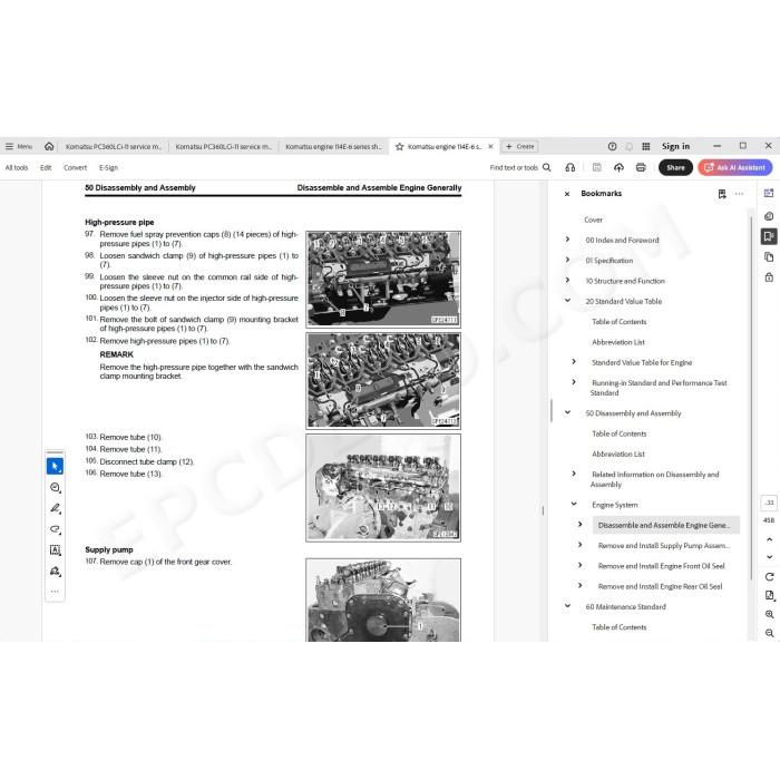 Komatsu Excavator PC360LCi-11 service manual