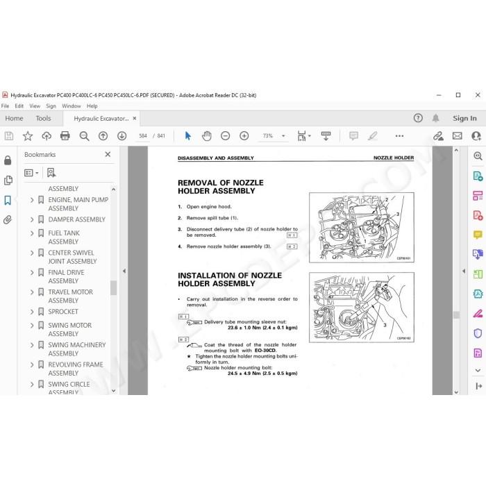 Komatsu Excavator PC400-6 PC400LC-6 PC450-6 PC450LC-6 service & repair manual