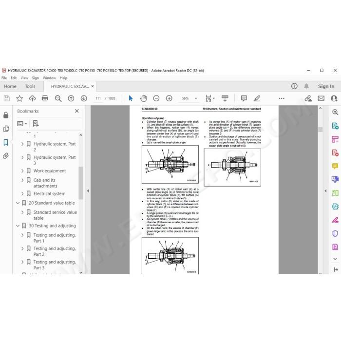 Komatsu Excavator PC400-7E0 PC400LC-7E0 PC450-7E0 PC450LC-7E0 service & repair manual