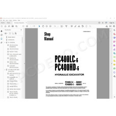 Komatsu Excavator PC400LC-6 PC400HD-6 service & repair manual