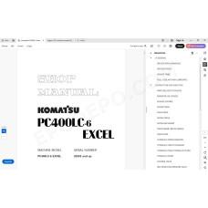 Komatsu Excavator PC400LC-6 Excel service & repair manual