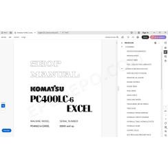 Komatsu Excavator PC400LC-6 Excel service & repair manual