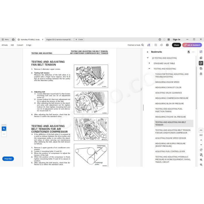 Komatsu Excavator PC400LC-6 Excel service & repair manual