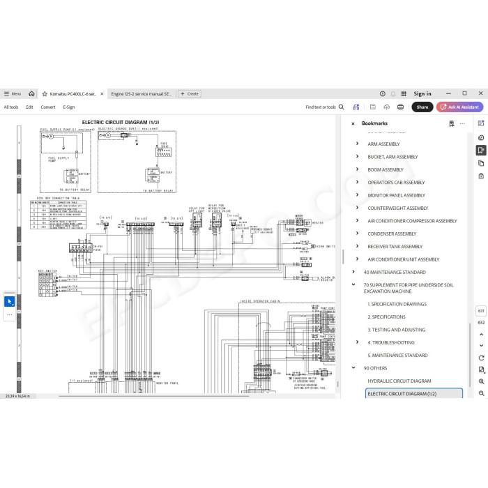 Komatsu Excavator PC400LC-6 Excel service & repair manual