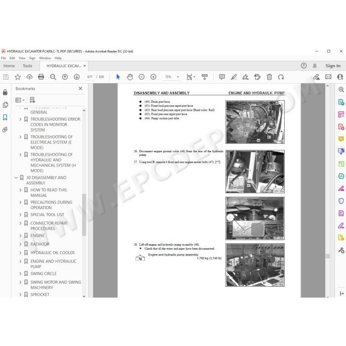 Komatsu Excavator PC400LC-7L service & repair manual