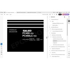 Komatsu Excavator PC450-7E0 PC450LC-7E0 service & repair manual