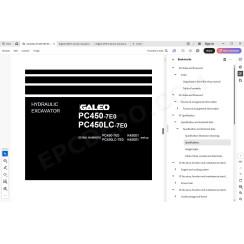 Komatsu Excavator PC450-7E0 PC450LC-7E0 service & repair manual