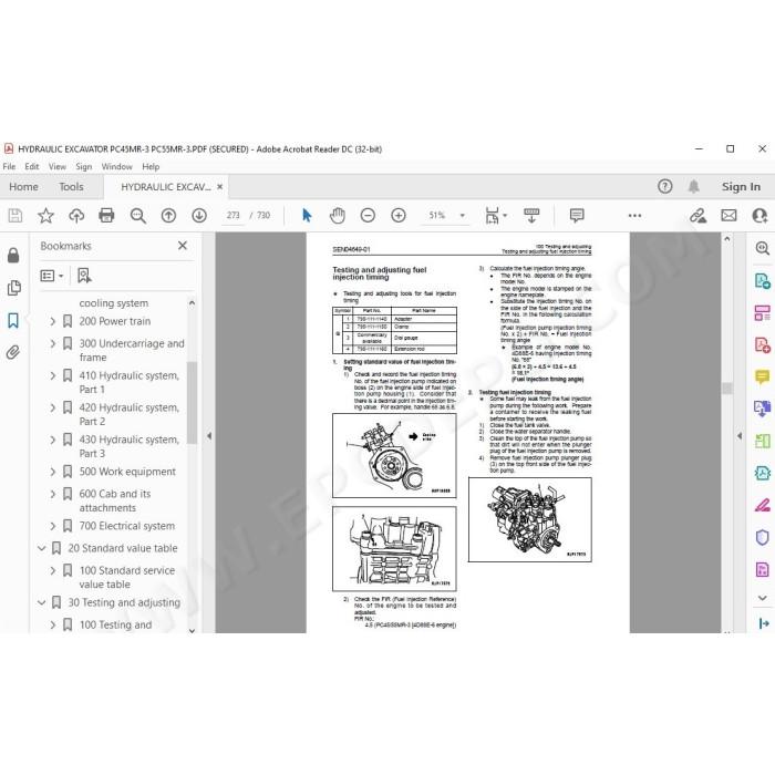Komatsu Excavator PC45MR-3 PC55MR-3 service & repair manual