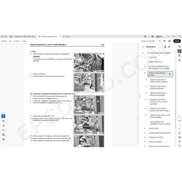 Komatsu Excavator PC45MR-5E0 PC55MR-5E0 service & repair manual