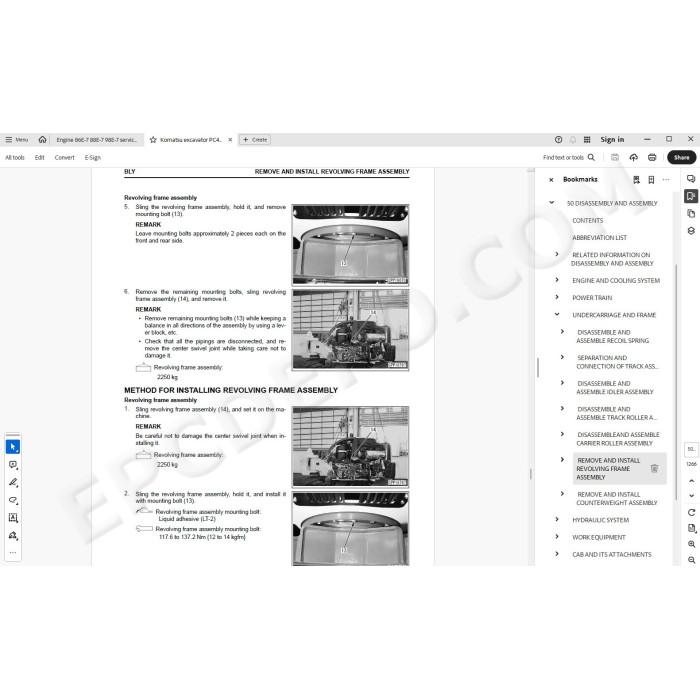 Komatsu Excavator PC45MR-5E0 PC55MR-5E0 service & repair manual