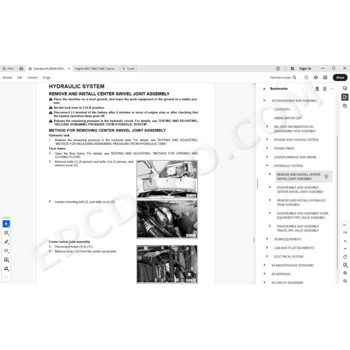 Komatsu Excavator PC45MR-5M0 PC55MR-5M0 service & repair manual