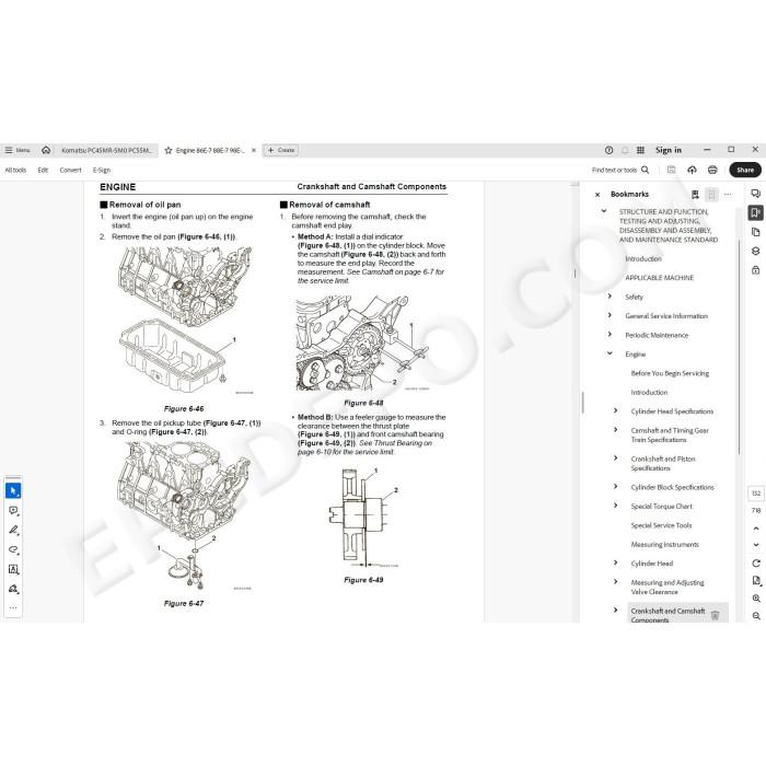Komatsu Excavator PC45MR-5M0 PC55MR-5M0 service & repair manual