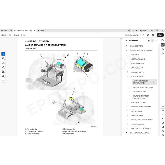 Komatsu Excavator PC45MR-5 PC55MR-5 service & repair manual