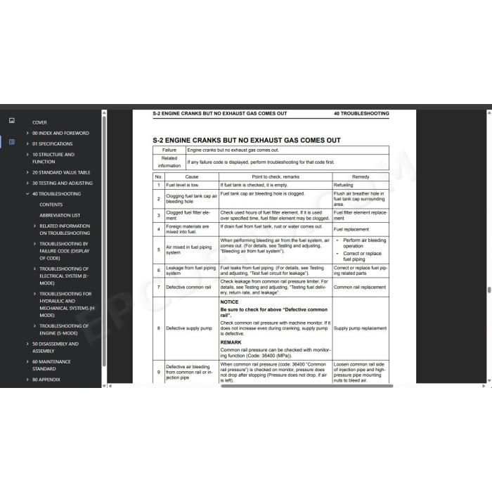 Komatsu Excavator PC45MR-5 PC55MR-5 service & repair manual