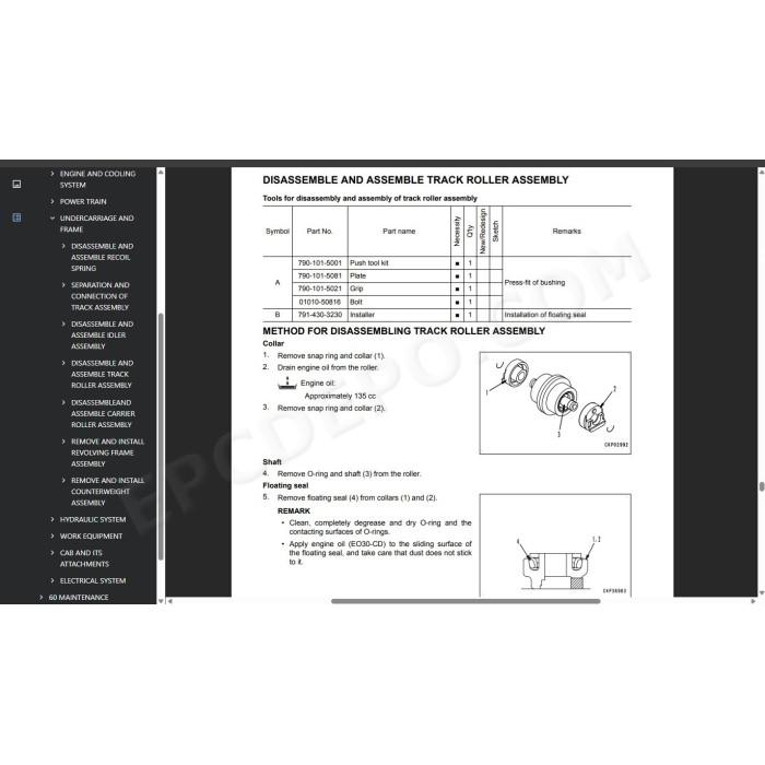 Komatsu Excavator PC45MR-5 PC55MR-5 service & repair manual