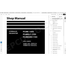 Komatsu Excavator PC490-11E0 PC490LC-11E0 PC490HRD-11E0 service & repair manual