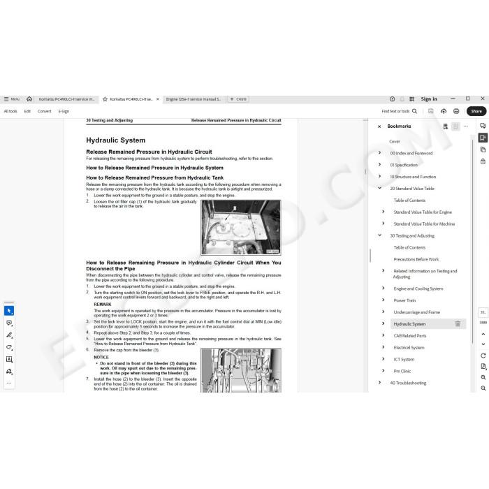 Komatsu Excavator PC490LCi-11 service & repair manual
