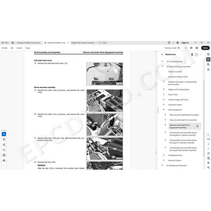 Komatsu Excavator PC490LCi-11 service & repair manual