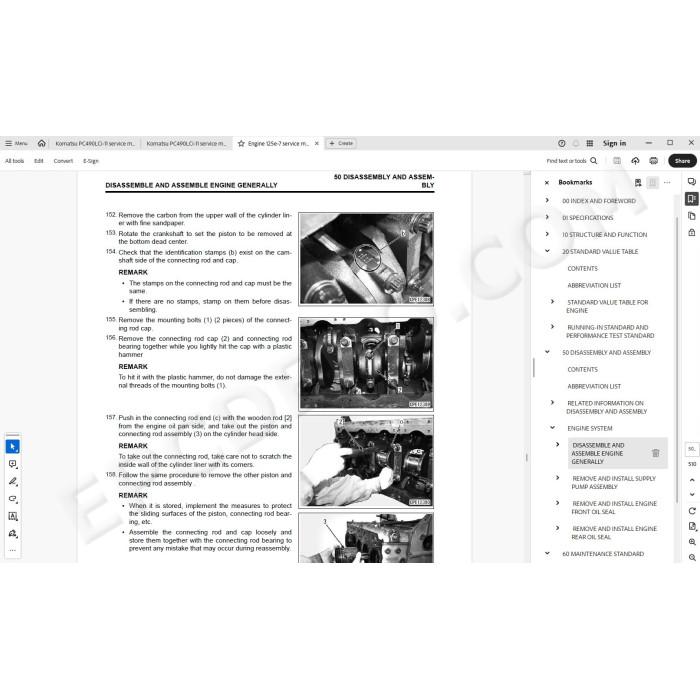 Komatsu Excavator PC490LCi-11 service & repair manual