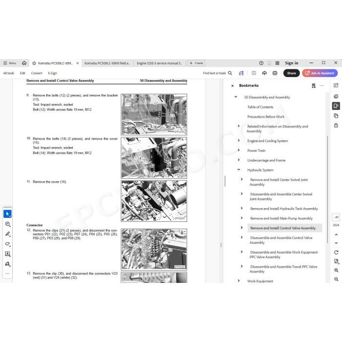 Komatsu Excavator PC500LC-10M0 service & repair manual