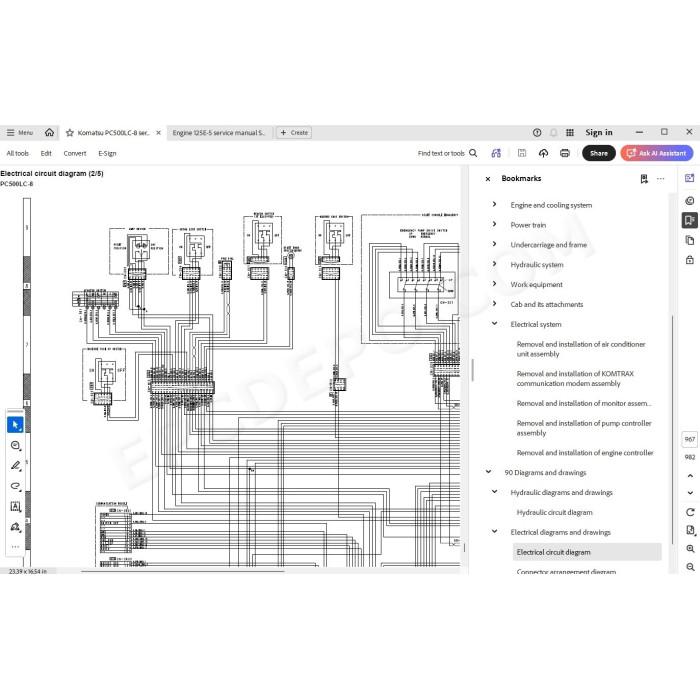 Komatsu Excavator PC500LC-8 service & repair manual