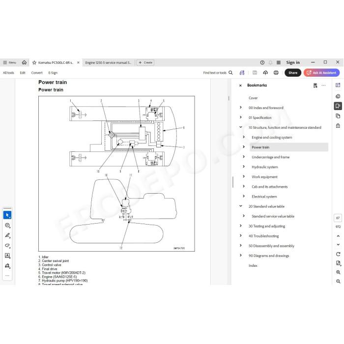 Komatsu Excavator PC500LC-8R service & repair manual