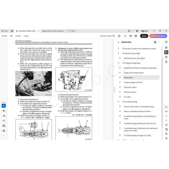 Komatsu Excavator PC500LC-8R service & repair manual
