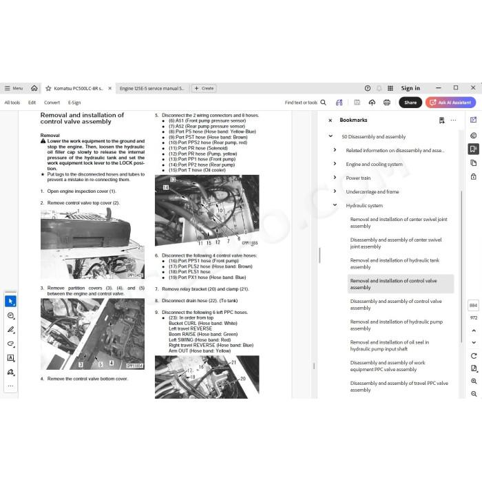 Komatsu Excavator PC500LC-8R service & repair manual