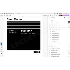Komatsu Excavator PC550LC-8 service & repair manual