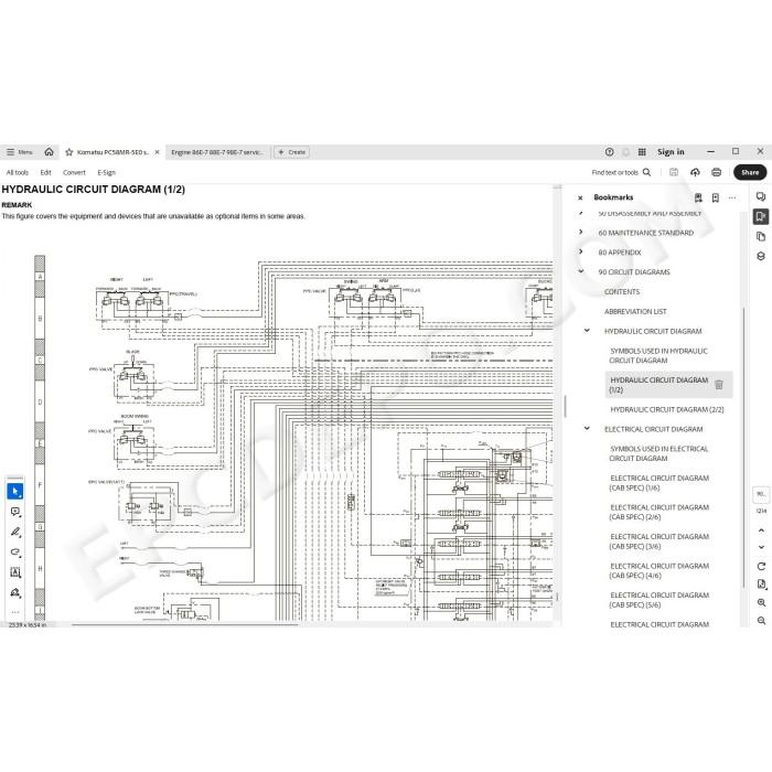 Komatsu Excavator PC58MR-5E0 service & repair manual