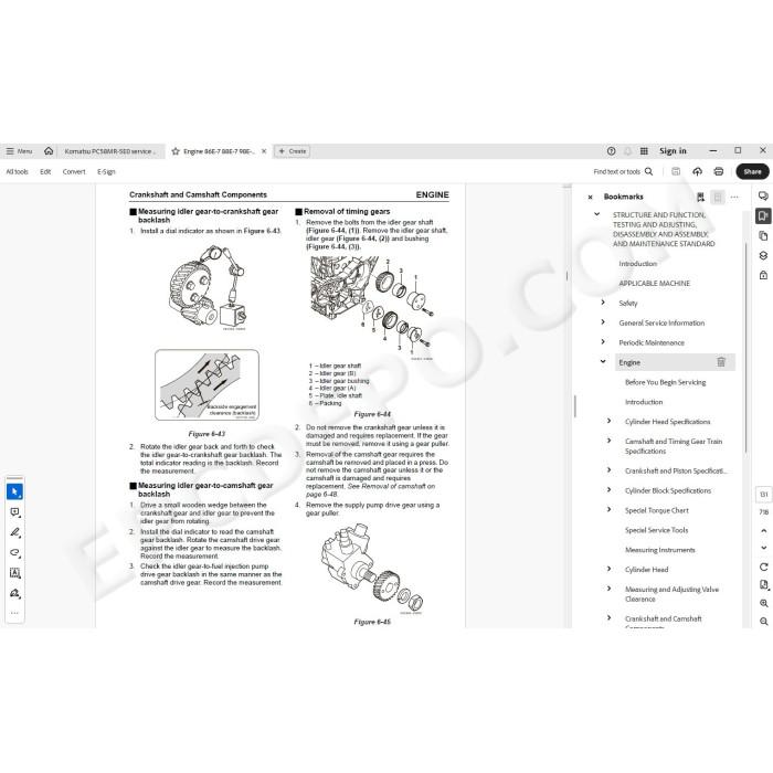 Komatsu Excavator PC58MR-5E0 service & repair manual