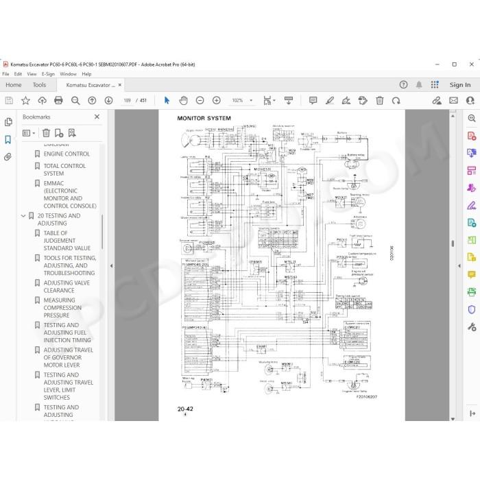 Komatsu Excavator PC60-6 PC60L-6 PC90-1 service manual