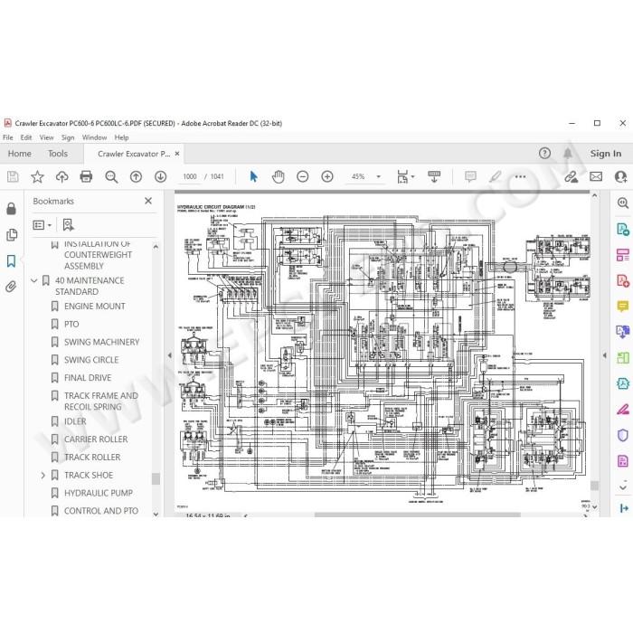 Komatsu Excavator PC600-6 PC600LC-6 service & repair manual