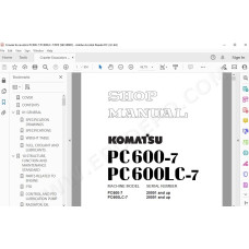Komatsu Excavator PC600-7 PC600LC-7 service & repair manual