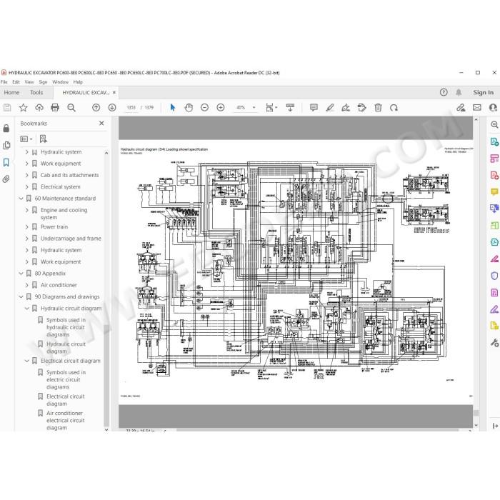 Komatsu Excavator PC600-8E0 PC600LC-8E0 PC650-8E0 PC650LC-8E0 PC700LC-8E0 service & repair manual