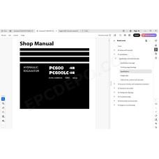 Komatsu Excavator PC600-8R PC600LC-8R service & repair manual