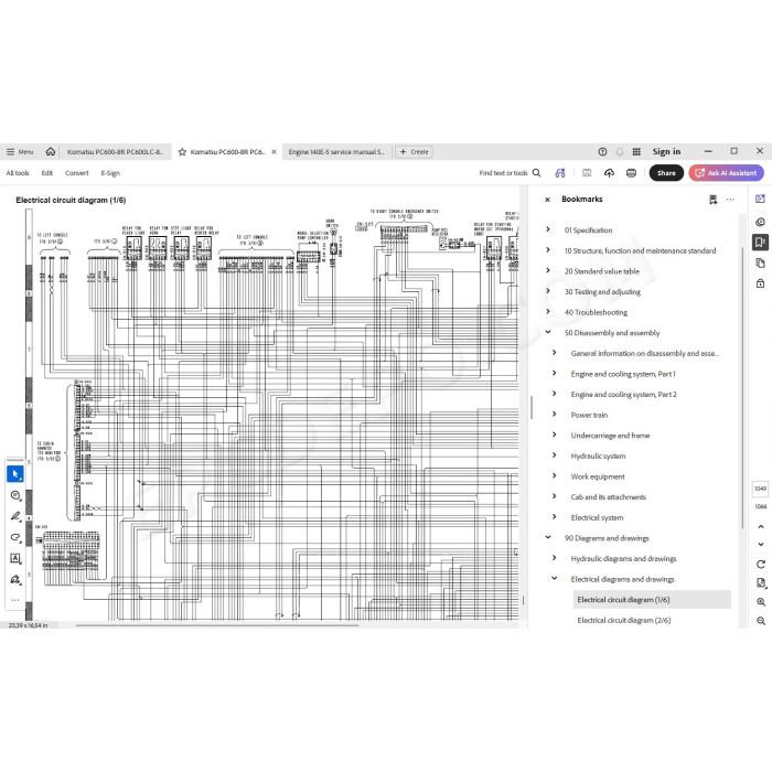 Komatsu Excavator PC600-8R PC600LC-8R service & repair manual