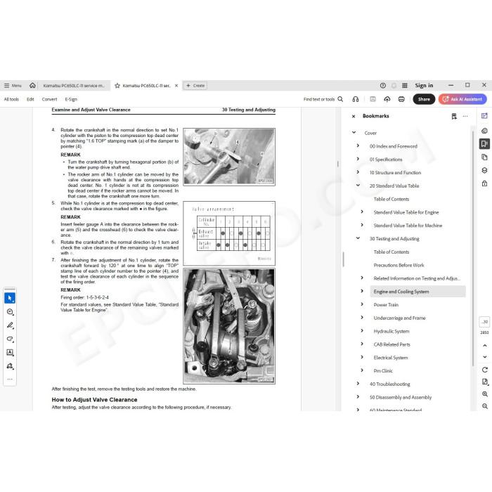 Komatsu Excavator PC650LC-11 workshop service manual